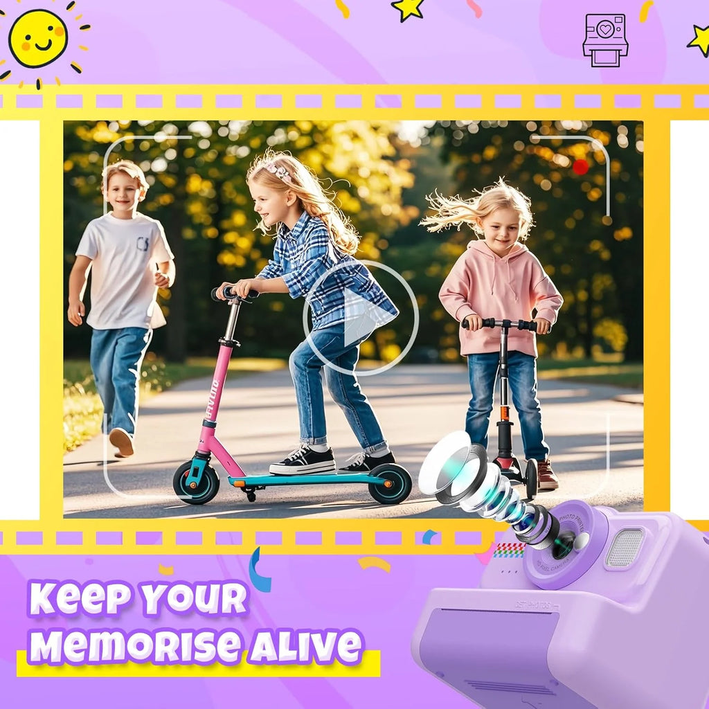 Digital Children Camera Photography Instant Print Photo 1080P HD Video Recorder Mini Thermal Printer Educational Birthday Gifts