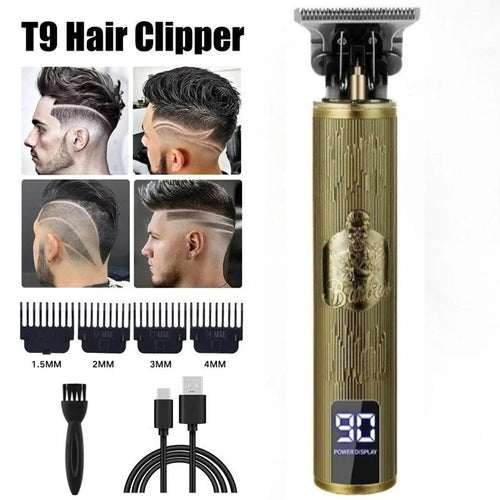 Portable Hair Cutting Machine T9 Vintage Hair Clipper USB Fast Charging Shaver Barber Cordless Hair Trimmer For Men's Barbe