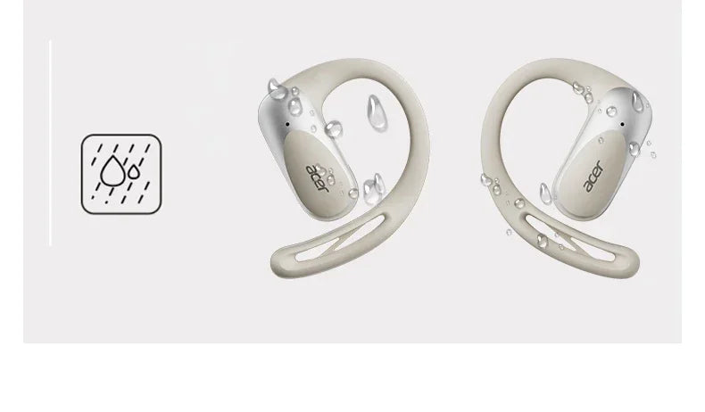 Acer OHR517 OWS Open-Ear Earphones Ear Hooks Wireless Bluetooth 5.4 Headphones Hi-Res Earphones Bass Boost Sport Earbuds 48Hrs