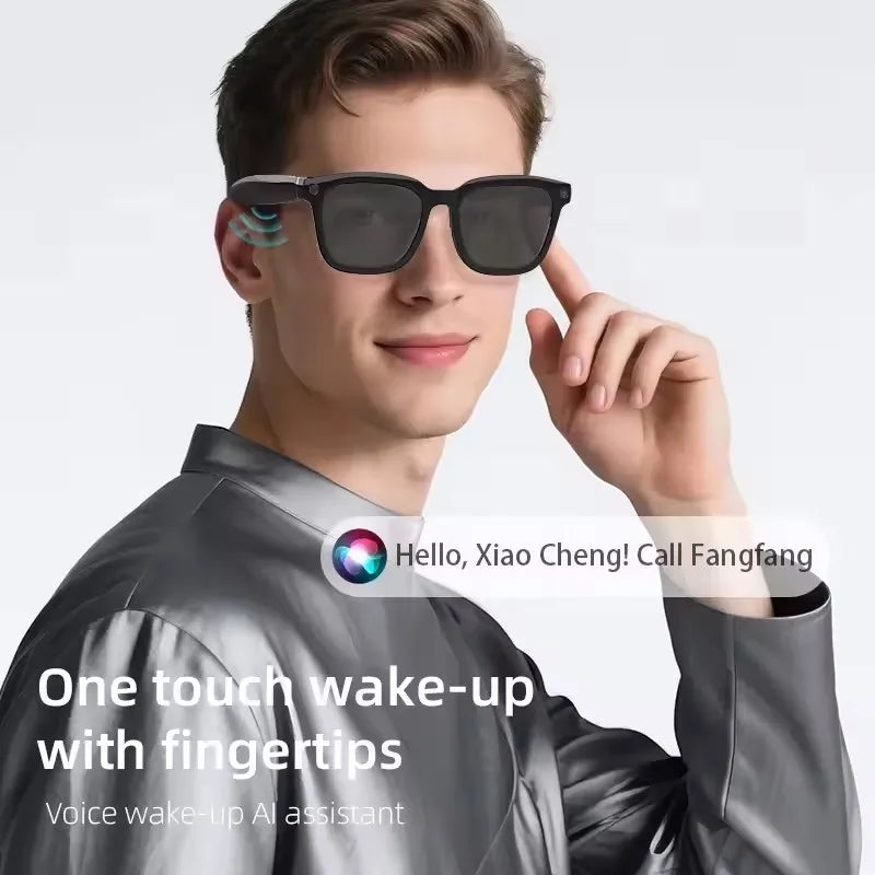 2026 New AI Smart Glasses AI Translation 8MP HD Camera 4K Shooting Image Bluetooth Call Recording Music Smart Sunglasses