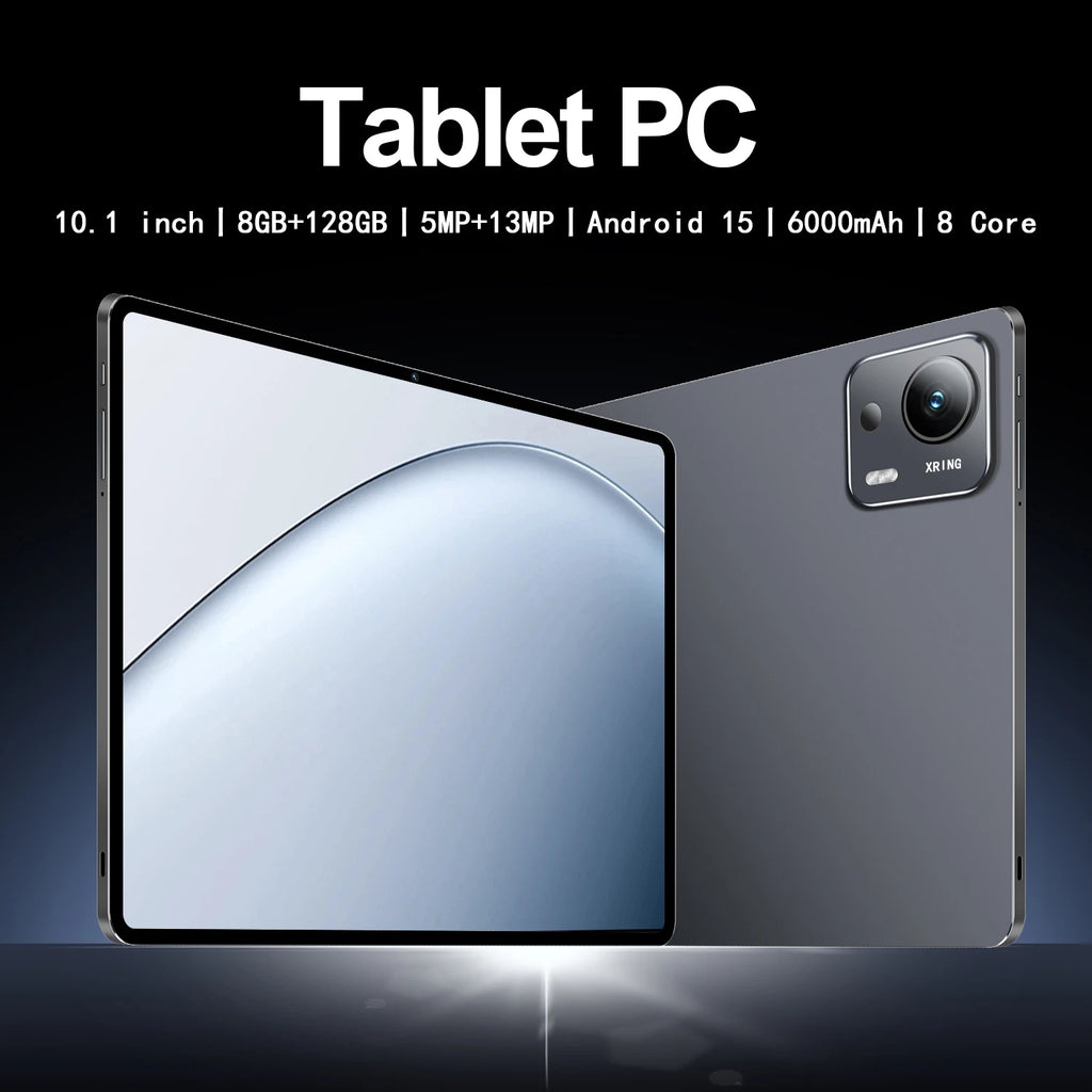 Tablet 10.1 Inch Android 15 Octa-Core 6GB RAM 128GB ROM 1280x800 IPS Tablets PC WiFi 5 Bluetooth Keyboard Set