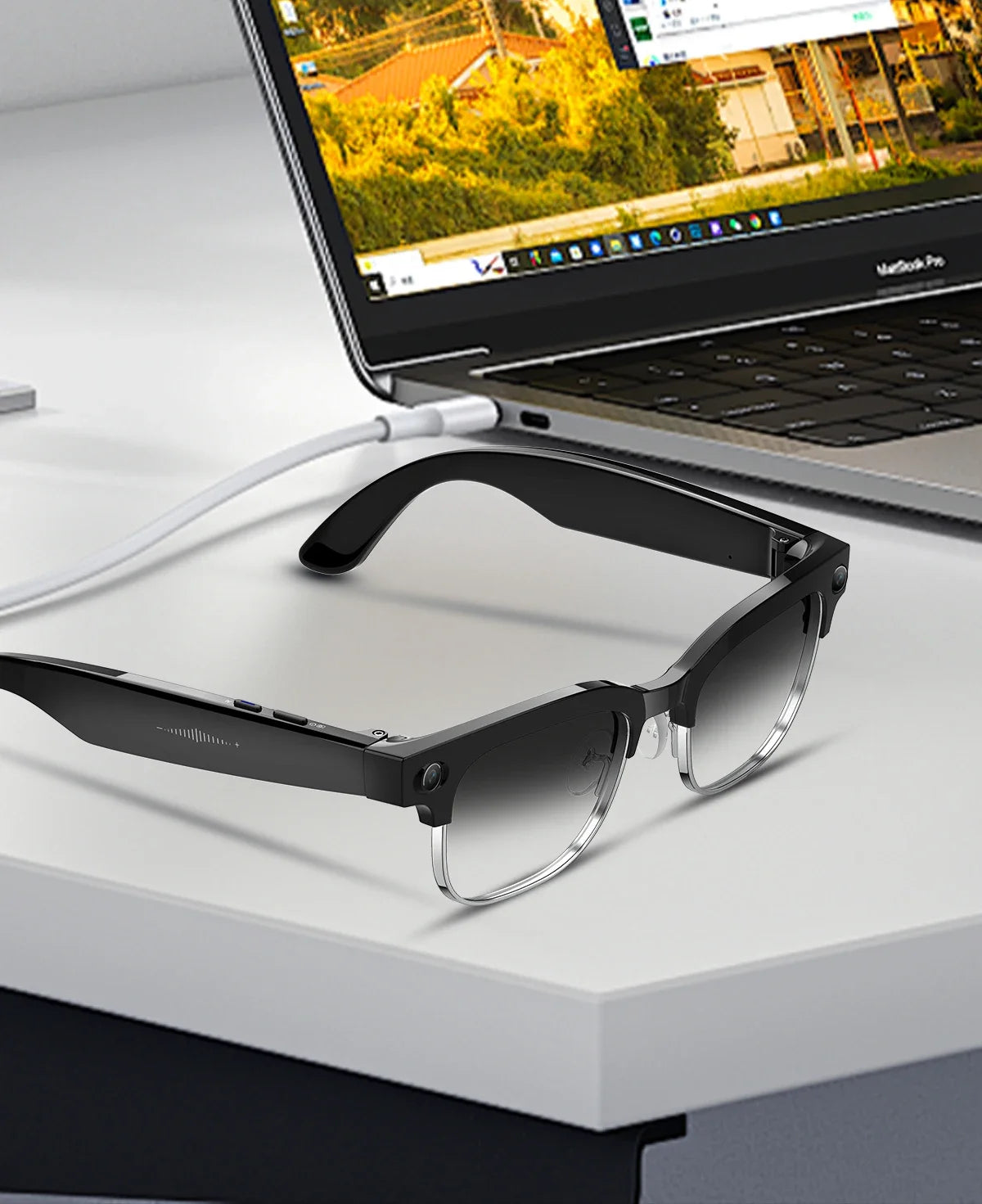 2026New AI Smart Glasses 8 Million HD Pixels Camera Photo Video Recording WIFI Transmission Sunglasses Call Music Play Men Women