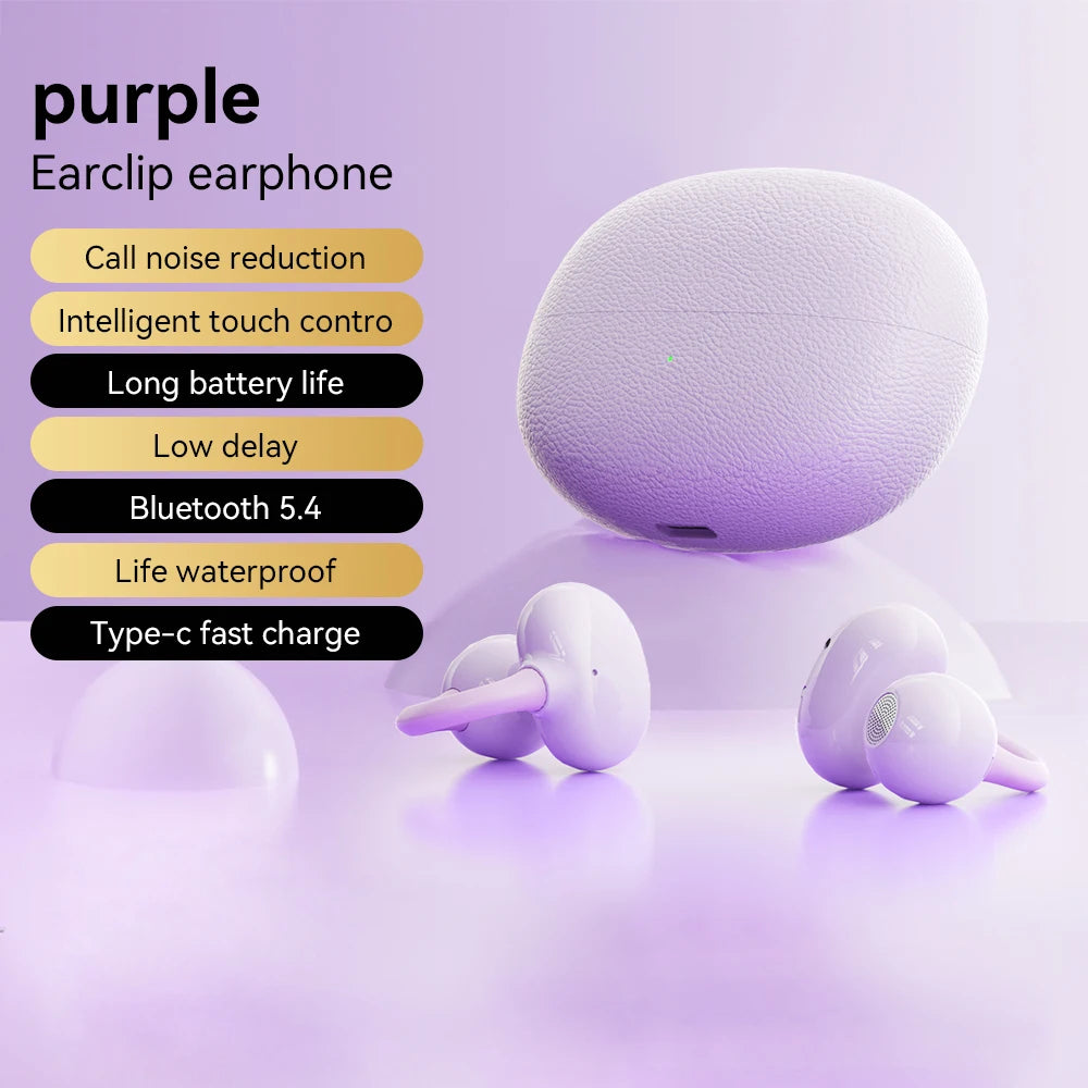 2026 New Open Bluetooth Earphone Air-bone Conduction High Sound Quality Long Battery Life Noise Reduction True Wireless Earplugs