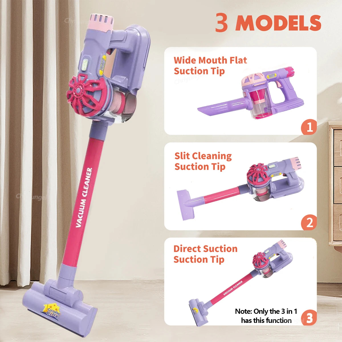 Kids Simulation Electric Vacuum Cleaner Toy Set Housekeeping Role Play Educational Toys for Toddlers Perfect Gift for Girls Boys