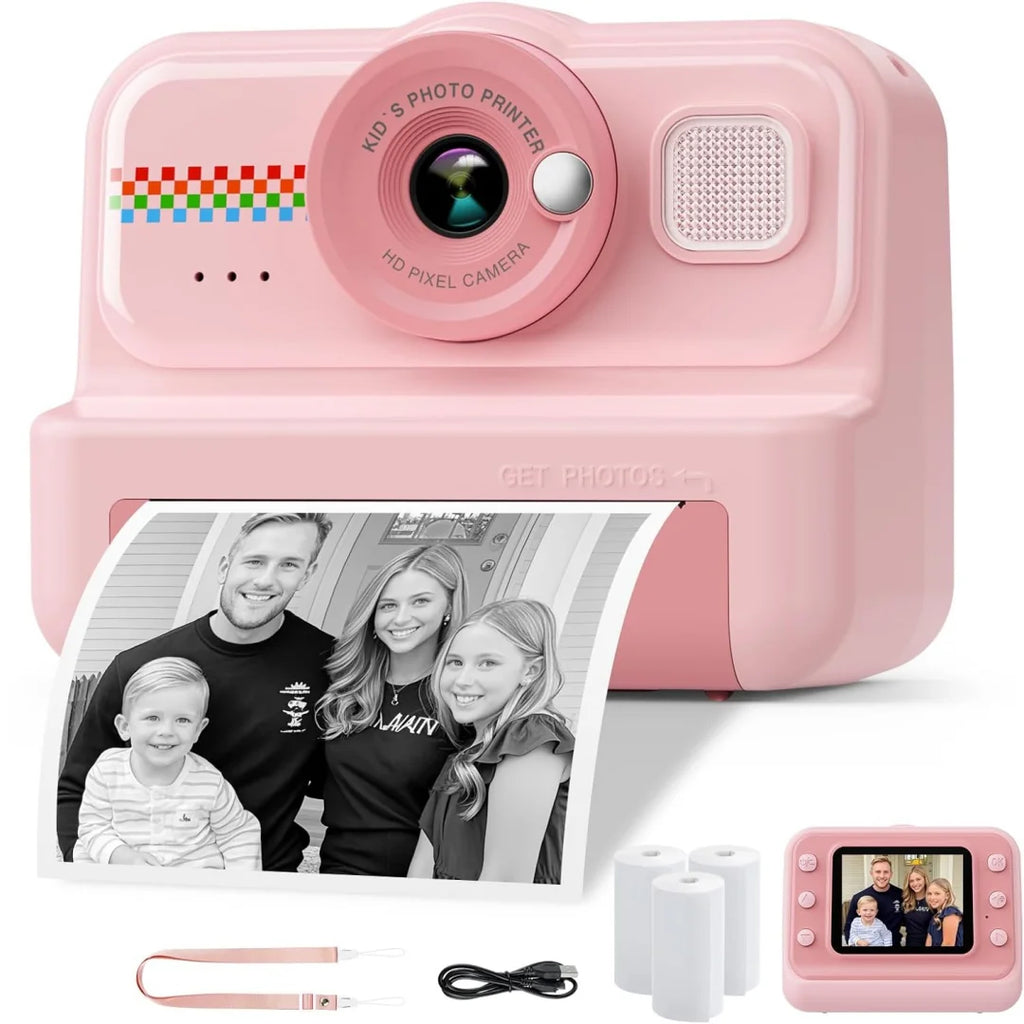 Digital Children Camera Photography Instant Print Photo 1080P HD Video Recorder Mini Thermal Printer Educational Birthday Gifts