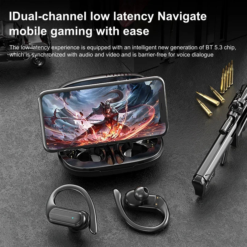 For CB&JBL Bluetooth TWS Wireless Earphones A520 Auricles Headphones EarHooks Game Headset Sports Touch Control Earbuds with Mic