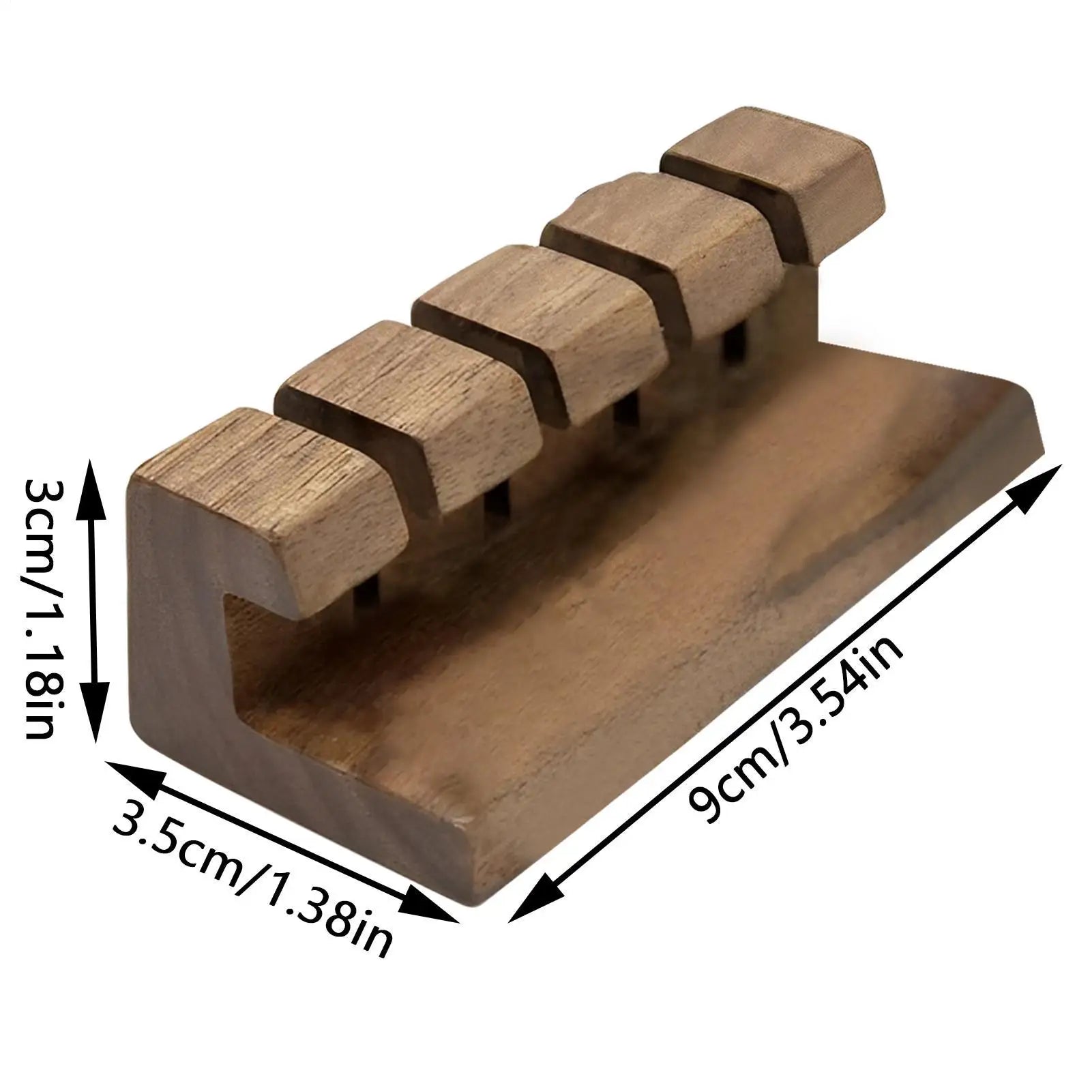 Cord Organizer Wooden USB Cable Holder Wire Organizer Self Adhesive Cord Keepers For Cables 3MTape Backed 4 Holes For Cable