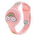 AirTag Bracelet for Kids, Waterproof Cute Cartoon Air tag Holder for Kids with Full Coverage Design Silicone Hidden Wristband
