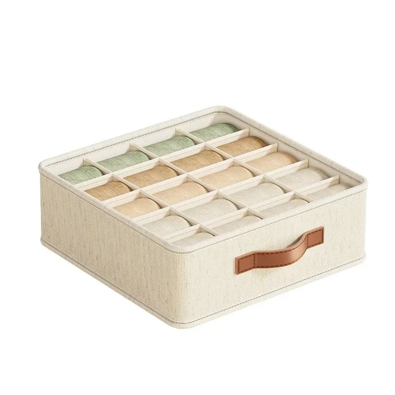 1-5PCS Fabric Drawer Organizers for Underwear Socks Bras - Closet Storage Box with Dividers Foldable Wardrobe Shelf Organizer Se