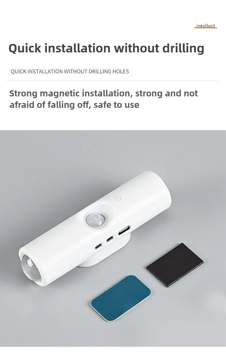 Rechargeable Magnetic LED Night Light RGB Sunset Lamp Wireless Wall Lamp With Motion Sensor For Stair Cabinet Hallway Room Decor