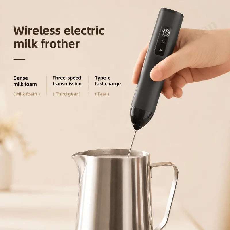 Electric Coffee Milk Foaming Mixer Coffee Creamer Whisk Handheld Egg Beater Froth Mixer Kitchen Automatic Kitchen Whisk Tools