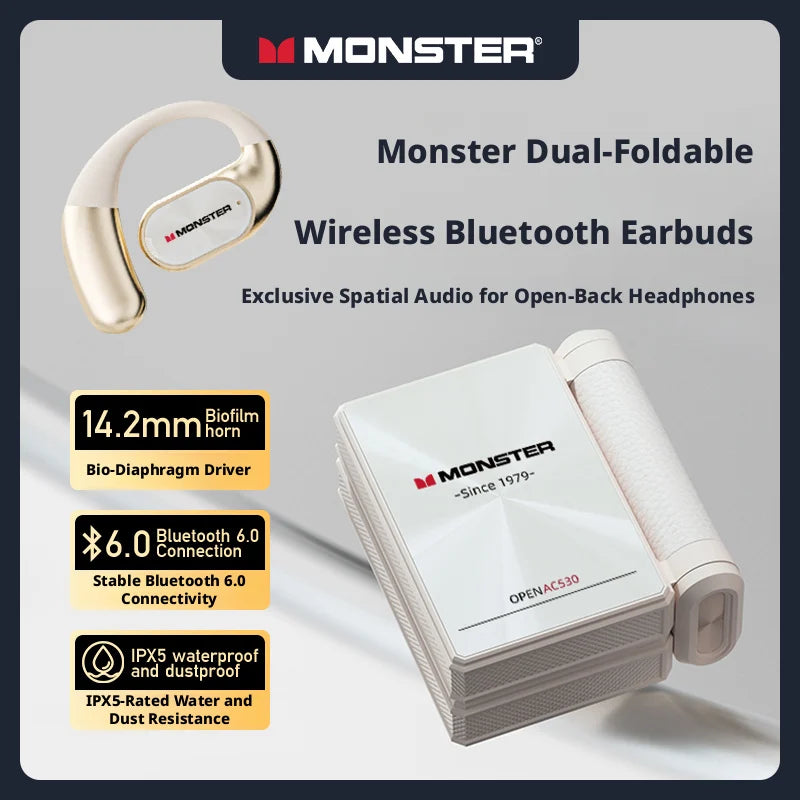 audífonos MONSTER auriculares open ear ac530 earbuds over ear earbuds wireless bluetooth earphone headphones for running fitnes