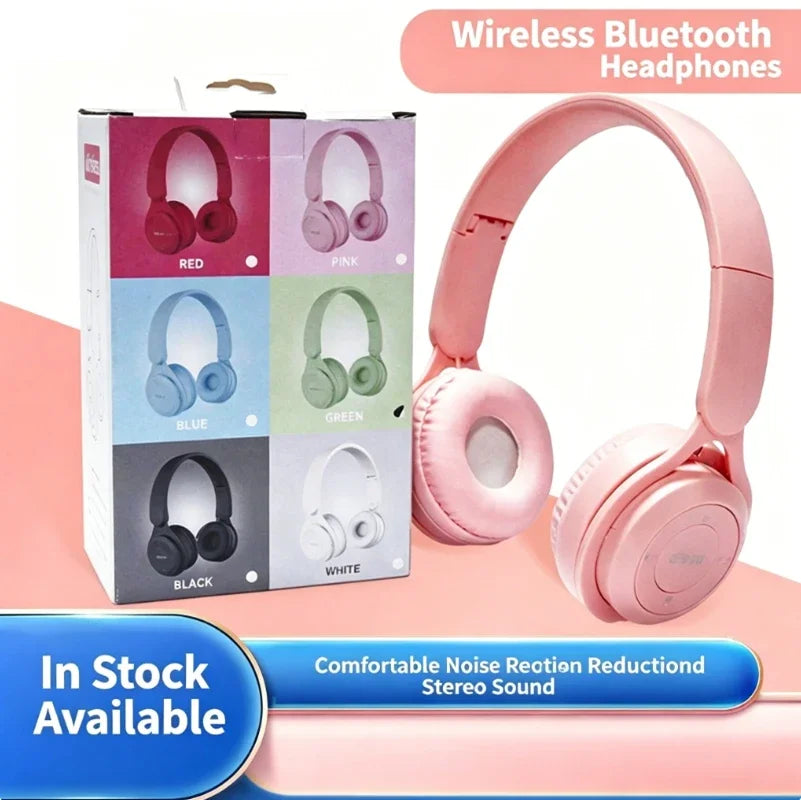 Hifi Sound Bluetooth Headphones Wireless Over-Ear Headsets with Microphone Noise Reduction Comfortable for Travel And Home Use