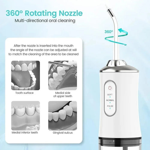 Professional Flossing Portable Electric 4Nozzle Toothbrush Combo Tonsil Stone Remover Family Oral Irrigator Water Dental Flosser