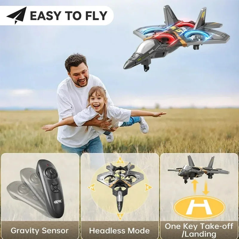 4DRC Drone V17 RC Aircraft Remote Control Foam Glider RC Glider Plane Fighter Hobby Airplane Toys for Kids Beginners Adults