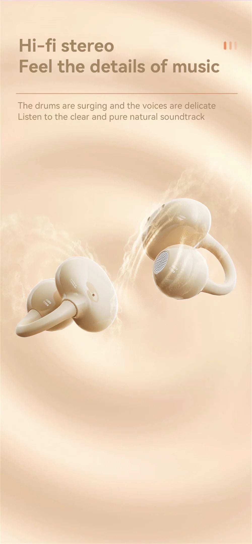 2026 New Open Bluetooth Earphone Air-bone Conduction High Sound Quality Long Battery Life Noise Reduction True Wireless Earplugs