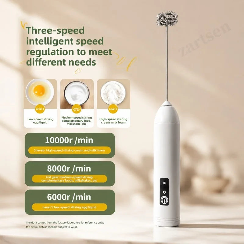 Electric Coffee Milk Foaming Mixer Coffee Creamer Whisk Handheld Egg Beater Froth Mixer Kitchen Automatic Kitchen Whisk Tools