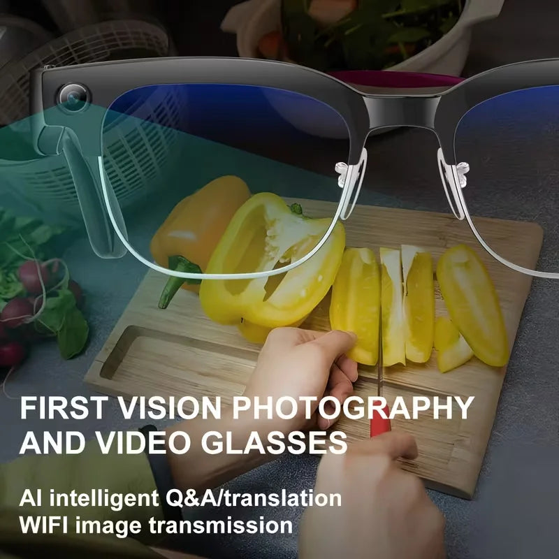 2026New AI Smart Glasses 8 Million HD Pixels Camera Photo Video Recording WIFI Transmission Sunglasses Call Music Play Men Women