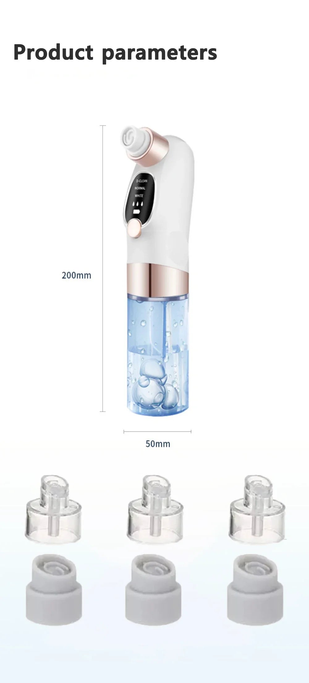 Blackhead Remover Pore Vacuum Face Cleaner Electric Pimple Acne Black Head Removal USB Rechargeable Water Cycle Black Dot Remove