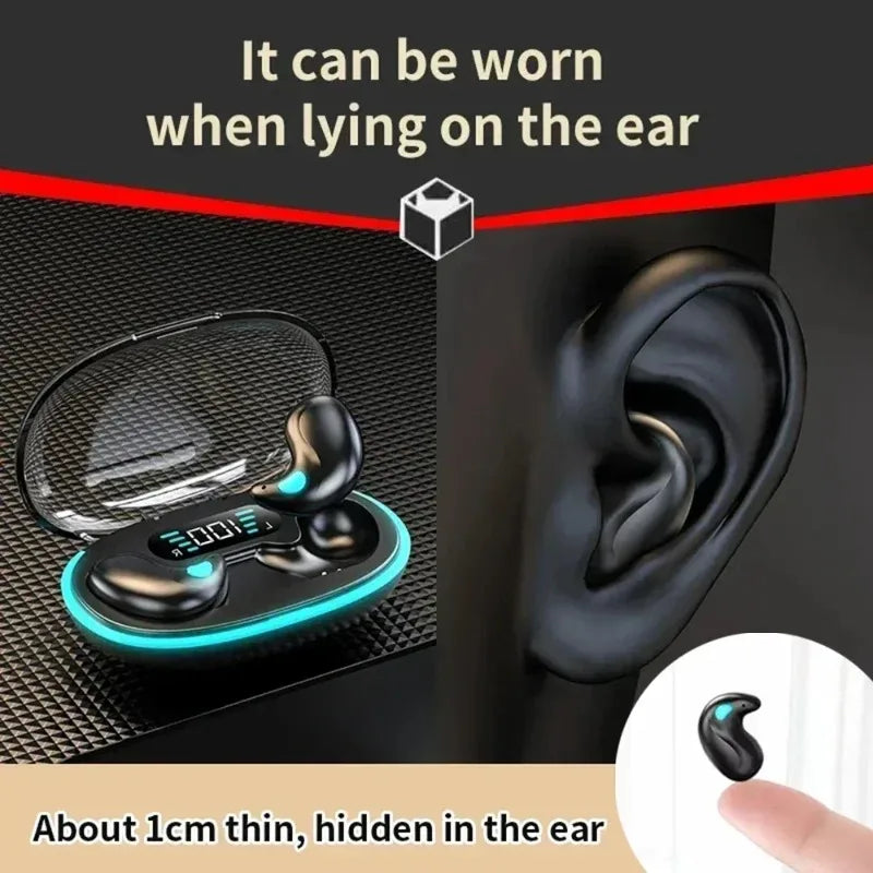 Sleeping Earbuds Wireless Mini Headphones For Work TWS Bluetooth Earphone Stereo Hidden Headsets with Mic HD Call Waterproof X55