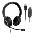 USB Wired Headsets with Microphone Noise Reduction Stereo Earphones for Office Business Headphone Games for Computer PC Laptop