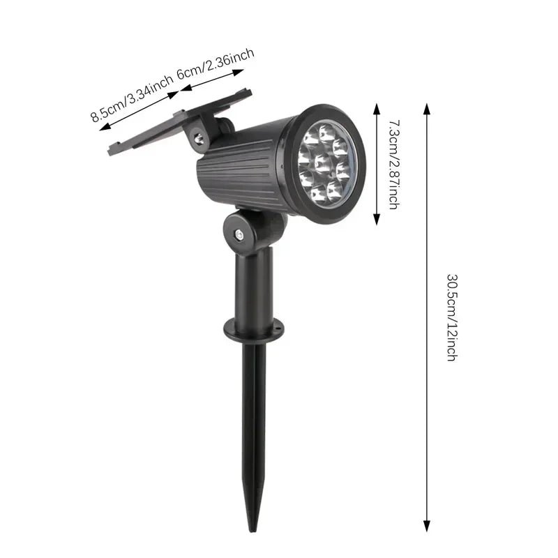 2/9LEDs RGB Solar Light Outdoors Landscape Spotlights Color Changing 2 In 1 Wireless Waterproof Solar Wall Lamp Patio Garden