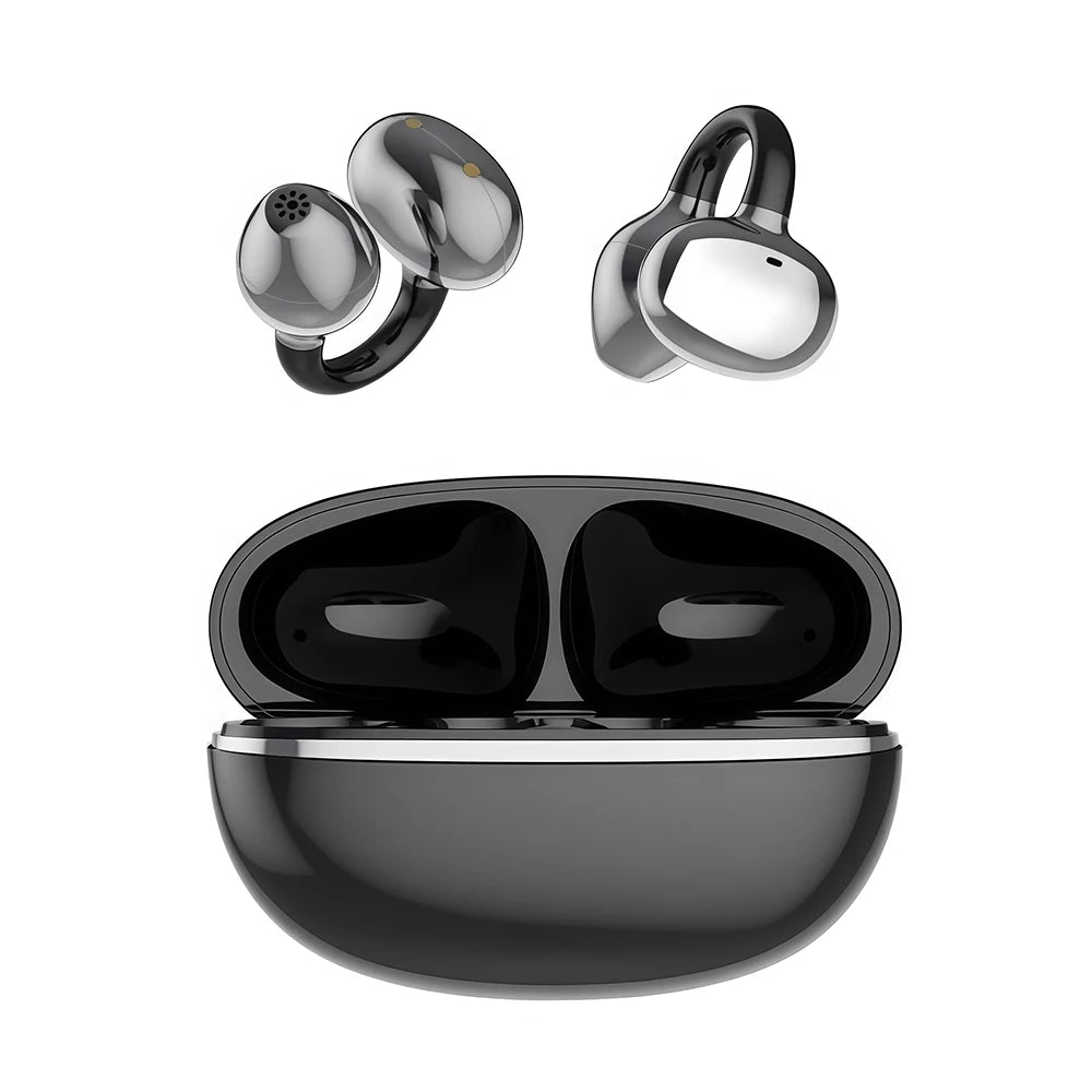 Original Ear-Clip 3D Surround Bluetooth Headphones Bone Conduction Earphone Wireless Earbuds Stereo Bass Sports Headset with Mic
