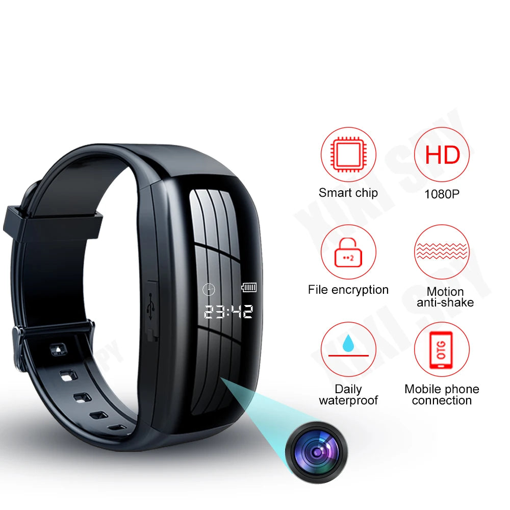 Mini Camera Smart Watch Voice Video Recorder 1080P HD DV Professional Digital Wireless Cam for Business/Home/Office/Sport