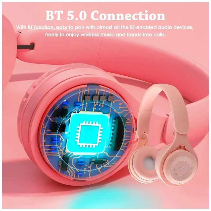 Hifi Sound Bluetooth Headphones Wireless Over-Ear Headsets with Microphone Noise Reduction Comfortable for Travel And Home Use