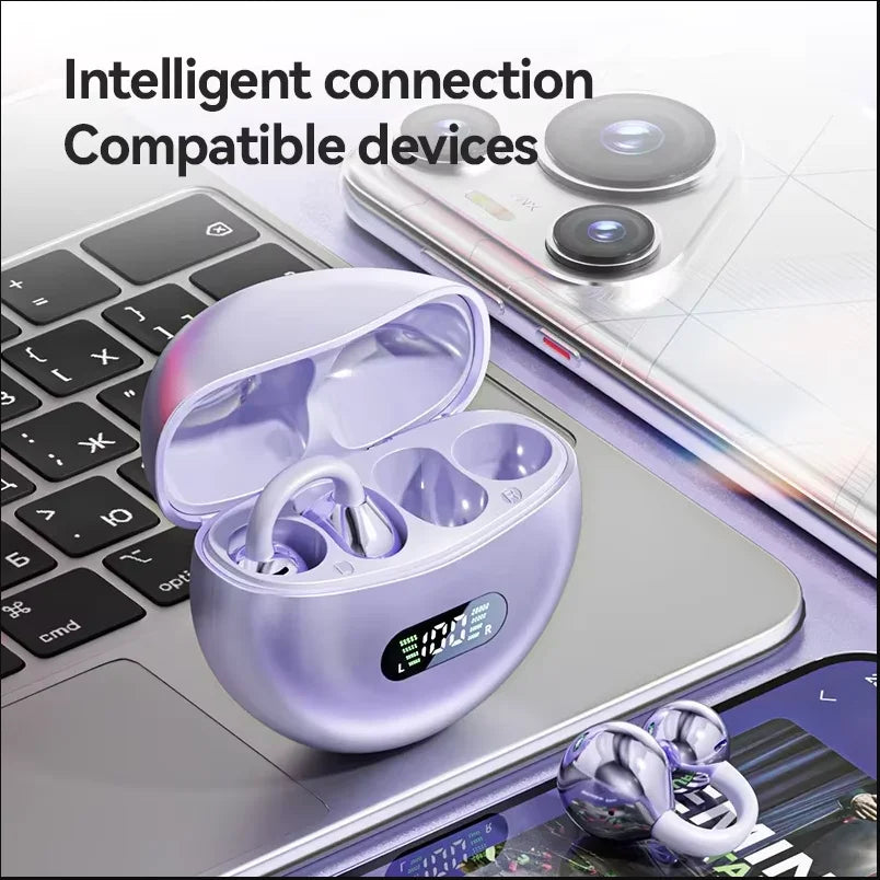 2026 Ear Clip Wireless Bluetooth Earphones High Frequency Long Endurance Low Latency Noise Reduction Gaming Sports Headphones