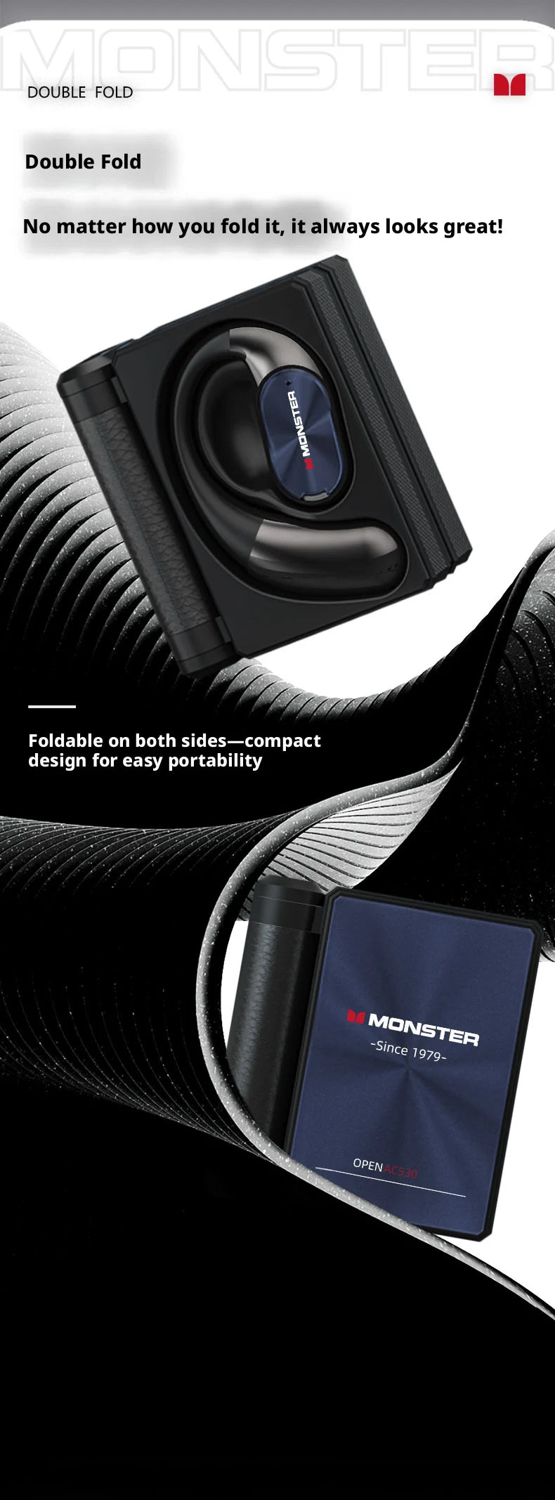 audífonos MONSTER auriculares open ear ac530 earbuds over ear earbuds wireless bluetooth earphone headphones for running fitnes