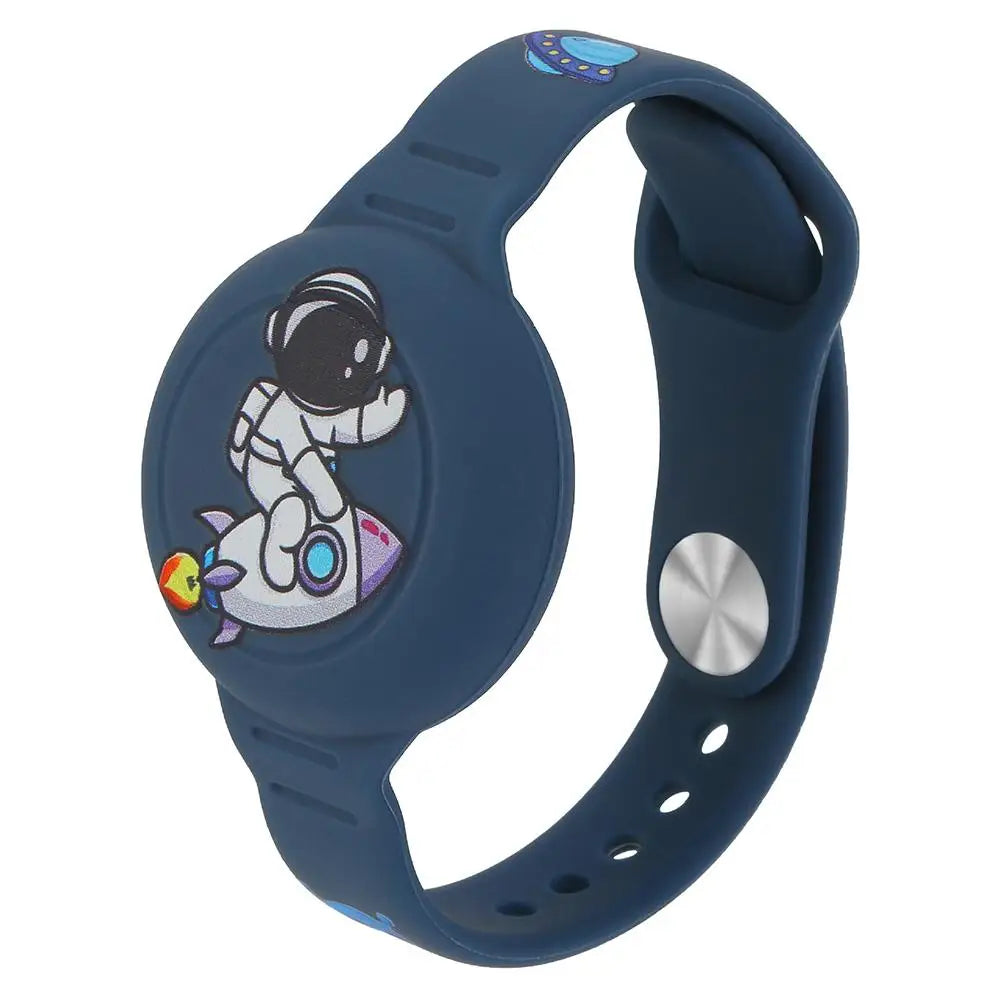 AirTag Bracelet for Kids, Waterproof Cute Cartoon Air tag Holder for Kids with Full Coverage Design Silicone Hidden Wristband
