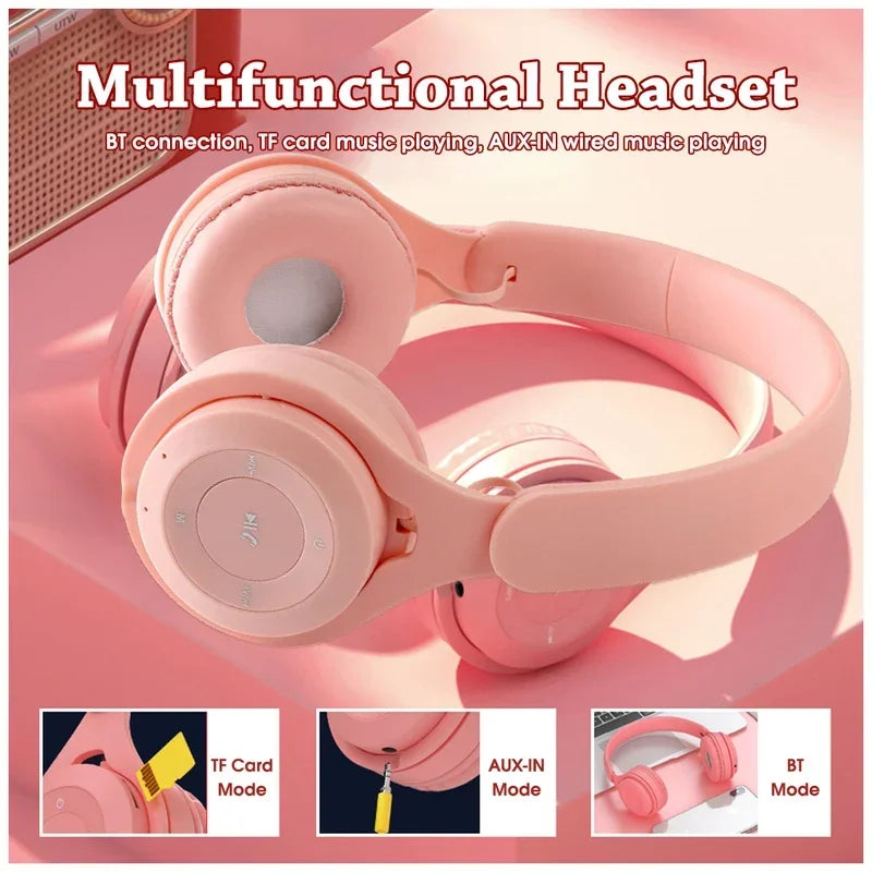 Hifi Sound Bluetooth Headphones Wireless Over-Ear Headsets with Microphone Noise Reduction Comfortable for Travel And Home Use