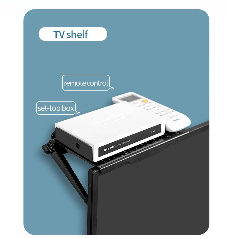 Adjustable TV Screen Top Shelf Display Shelf Computer Monitor Riser Desktop Stand TV Rack TV Top Monitors Simple Bracket