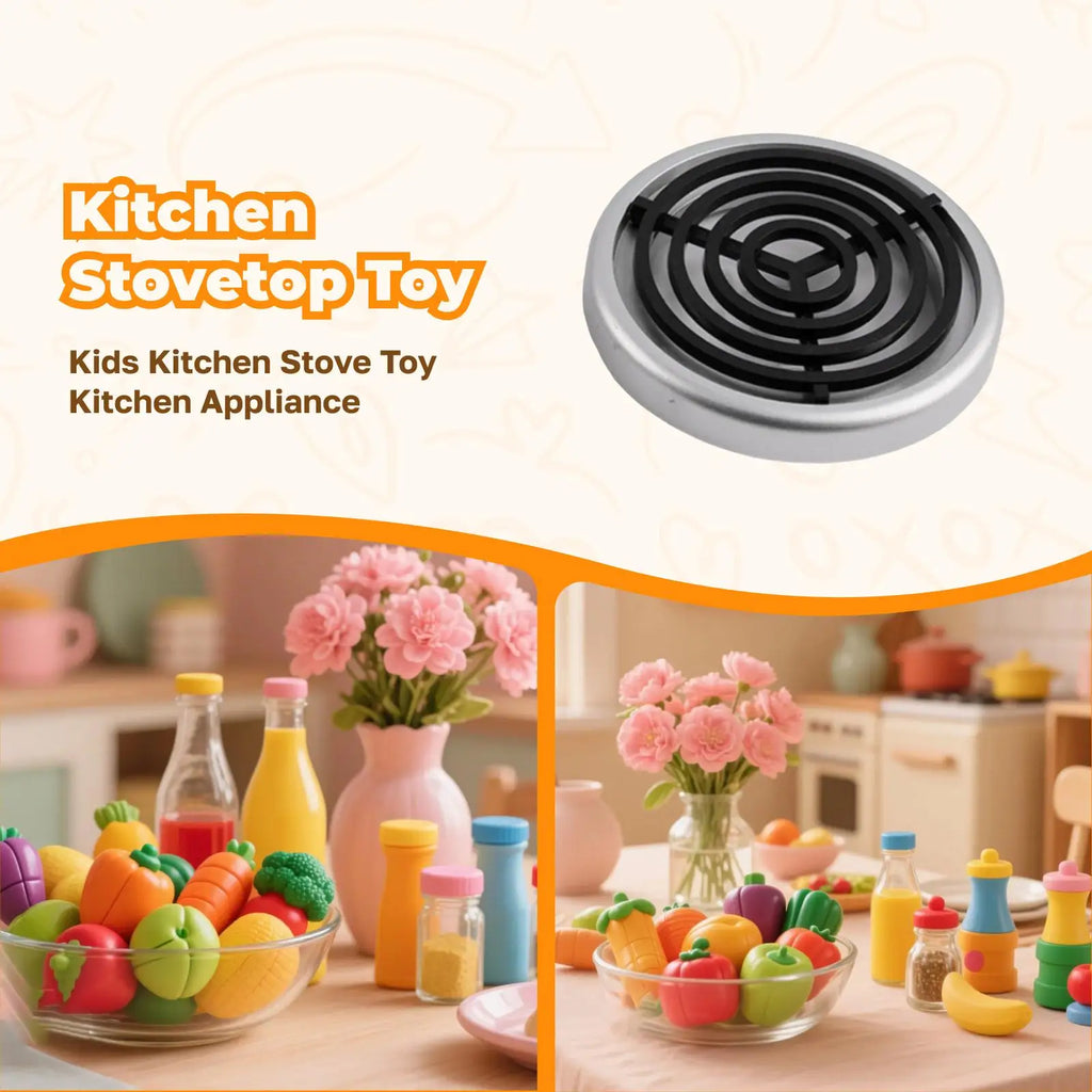 Kids Kitchen Stove Toy, Birthday Gift, Simulated Fun Role Playing, Elegant Mini Stove Play, Pretend Play Kitchen Toy Children