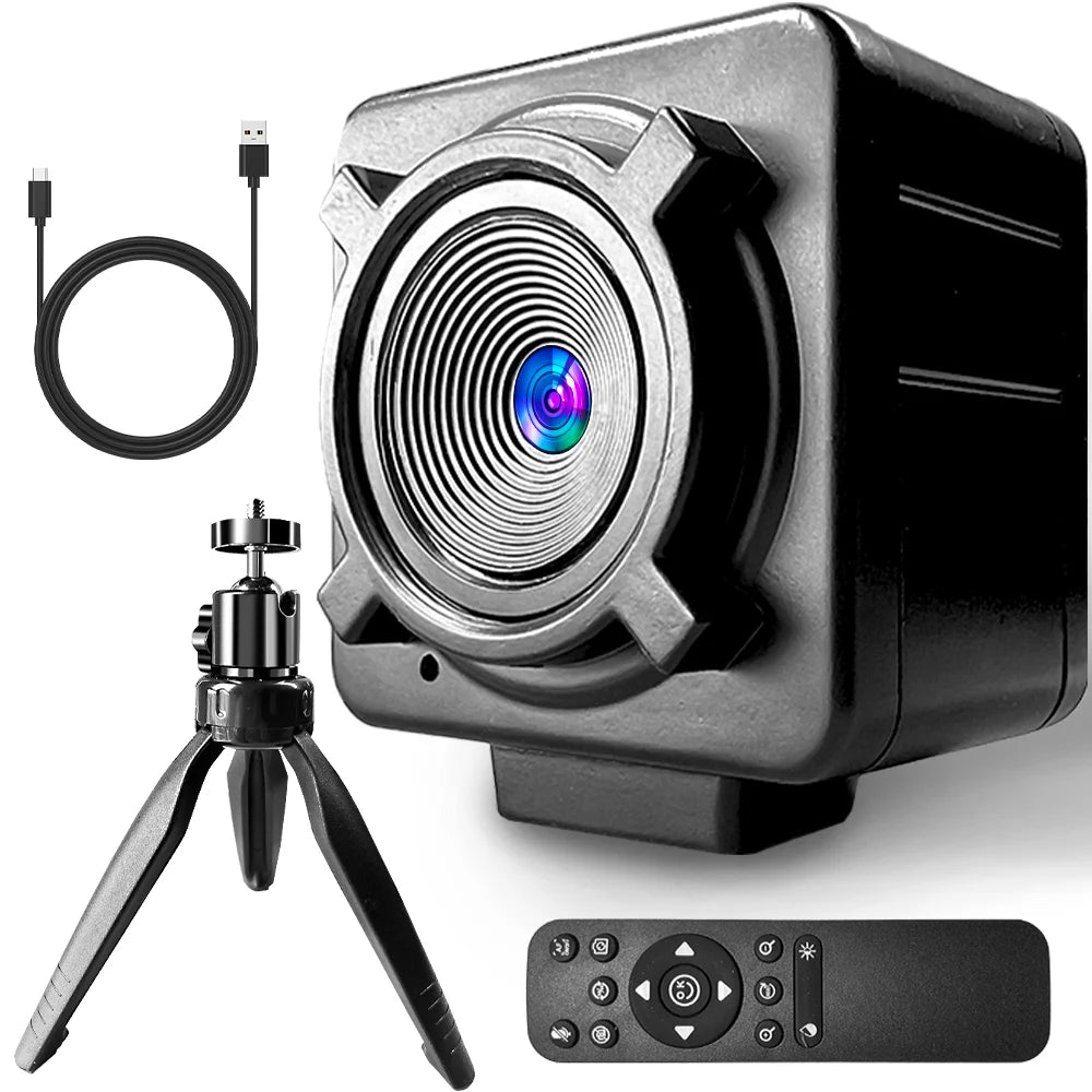 4K USB Webcam Autofocus Remote Control Mini Metal USB Camera1080P 30FPS with Tripod Mic for/Pro Live Streaming Video Call