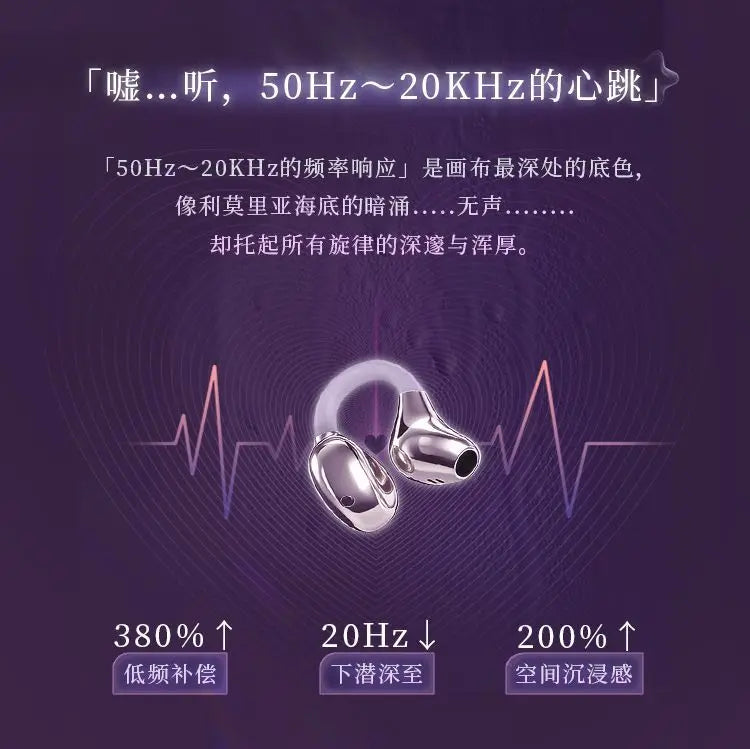 Anime HIFI Earphones Qi Xiaoyu Rafayel Earclip Wireless Bluetooth Headset Earbone Conduction Game Peripheral