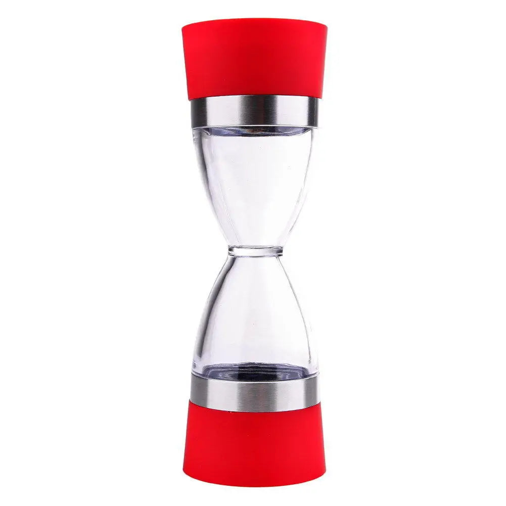 2 in 1 Hourglass Shape Manual Salt Pepper Mill Spice Grinder Pepper Shaker  Salt and Pepper Grinder Kitchen Gadgets Cooking Tool