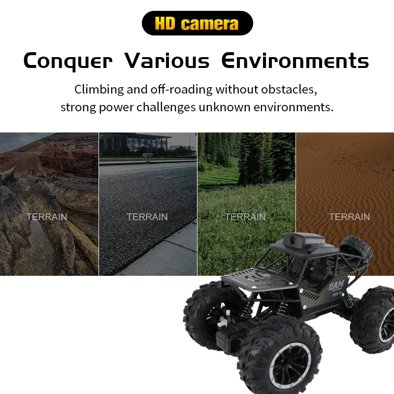 Rc Car with Camera Lcd Remote Fpv Real Time Transmission High Speed 2.4g Remote Control Car Take Pictures Toys For Kids Adults