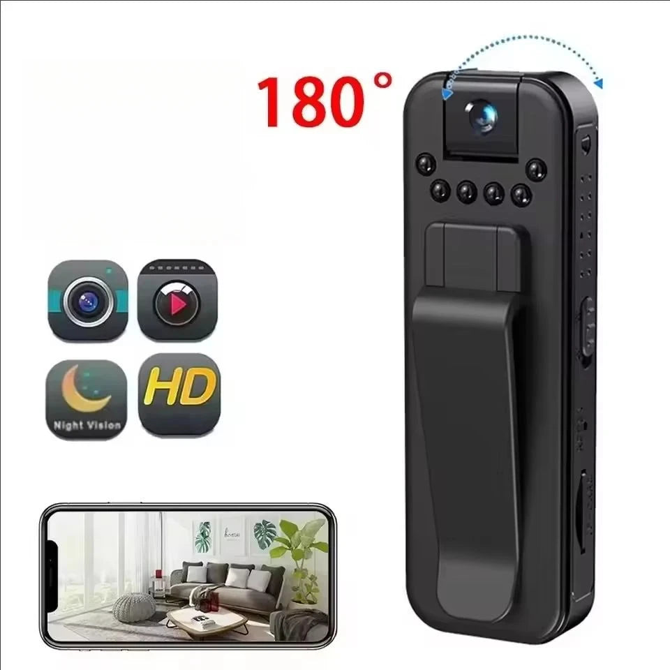 Mini Portable Camcorder, 1080P HD Camcorder With 180Rotatable Lens, Real-Time View Of Telephone, Used For Meetings And Outdoor.