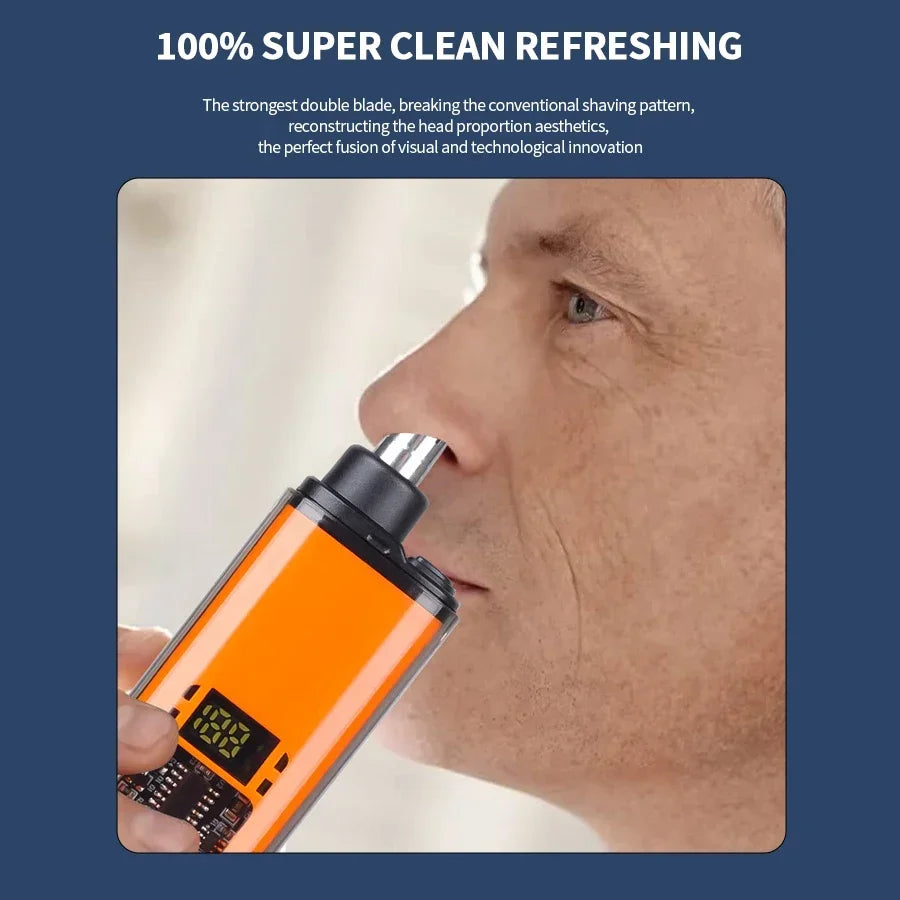 Portable Electric Nose Hair Trimmer USB charging Nose Ears Hair Eyebrow Trimmer for Men Rechargeable Painless set
