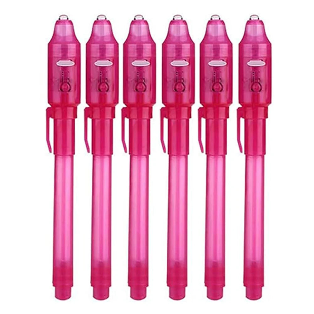 4-12pcs Invisible Ink Pen Spy Pen with UV Light Magic Marker for Secret Message Treasure Box Prizes Kids Party Favors Toys Gift
