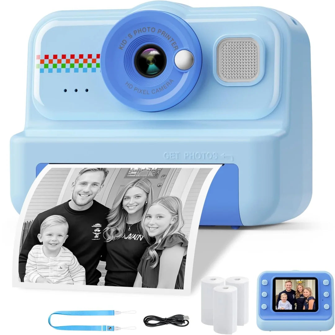 Digital Children Camera Photography Instant Print Photo 1080P HD Video Recorder Mini Thermal Printer Educational Birthday Gifts