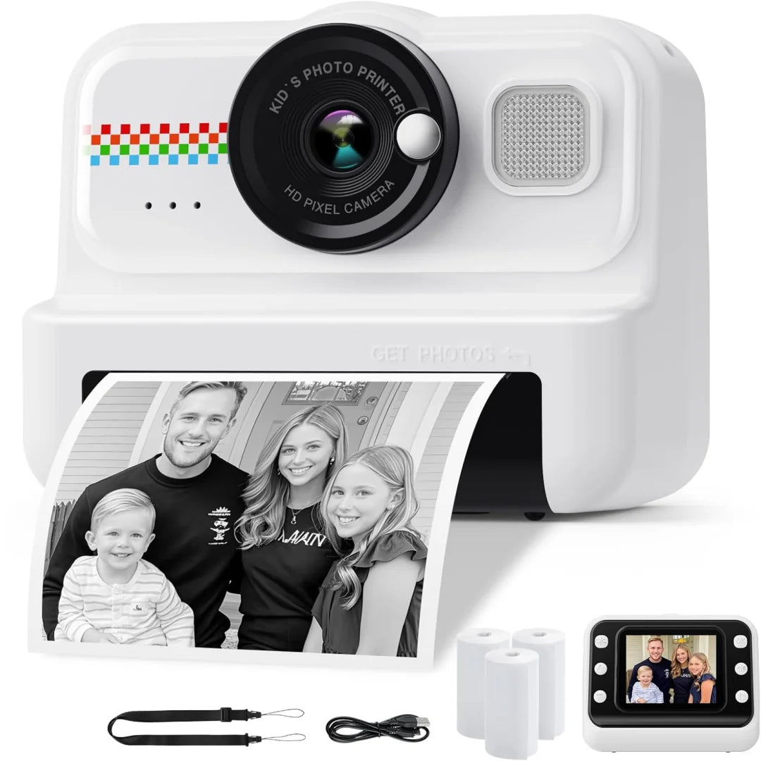 Digital Children Camera Photography Instant Print Photo 1080P HD Video Recorder Mini Thermal Printer Educational Birthday Gifts