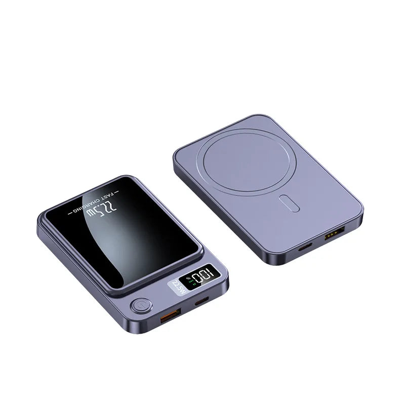 Magnetic Power Bank 20000mAh Large Capacity Wireless Fast Charging Suitable for IPhone Xiaomi Huawei Universal Mobile Power Bank