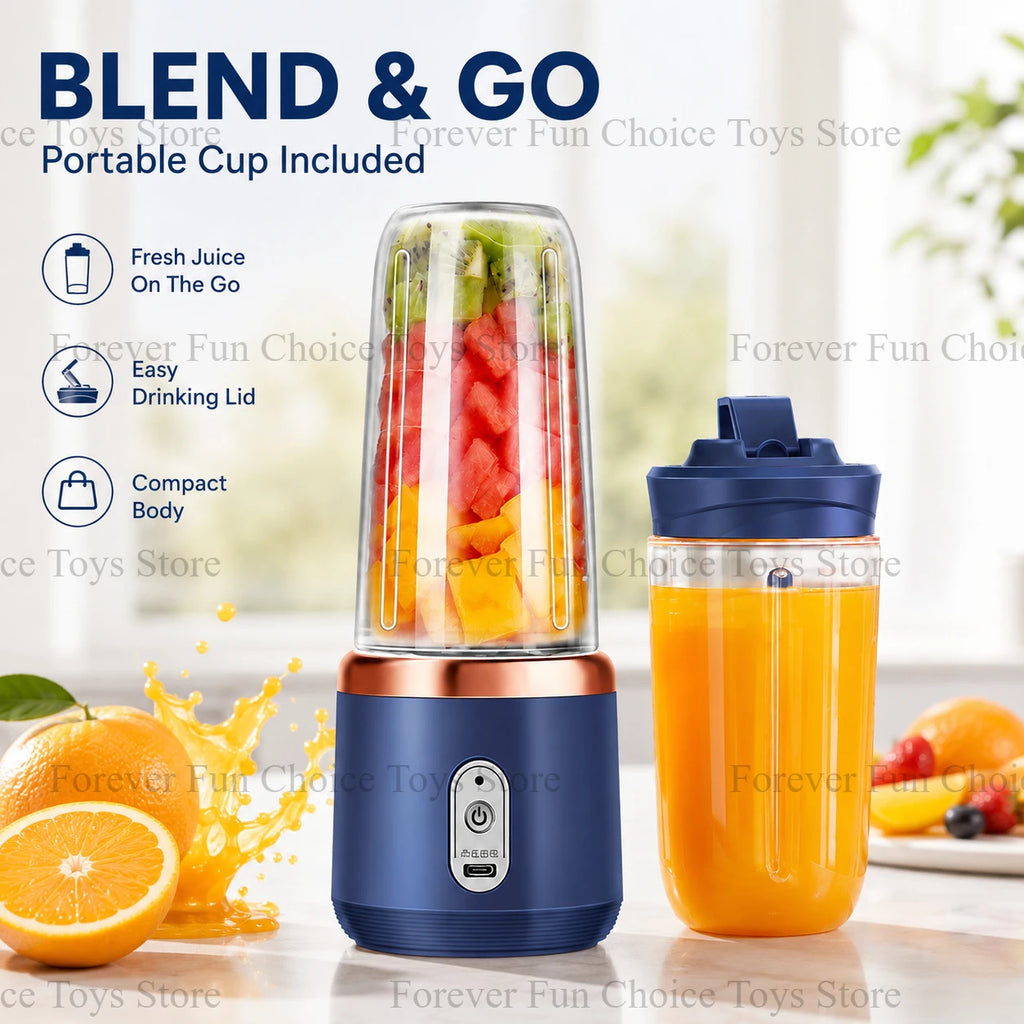 Electric Juicer Small Fruit Juicing Cup USB Charging Portable Outdoor Travel Electric Juicer 400ml Home Kitchen Milkshake Mixer