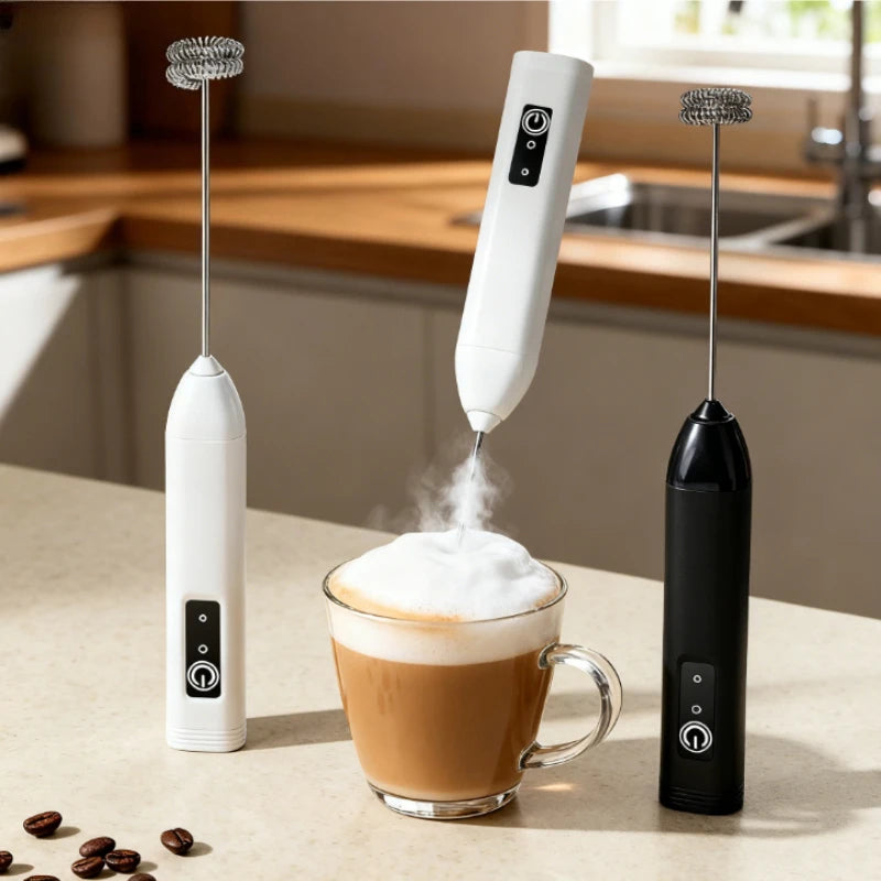 Electric Milk Frother Handheld Egg Beater Foamer Coffee Maker Egg Beater Hot Cooking Tools High Speeds Drink Mixer Infoor