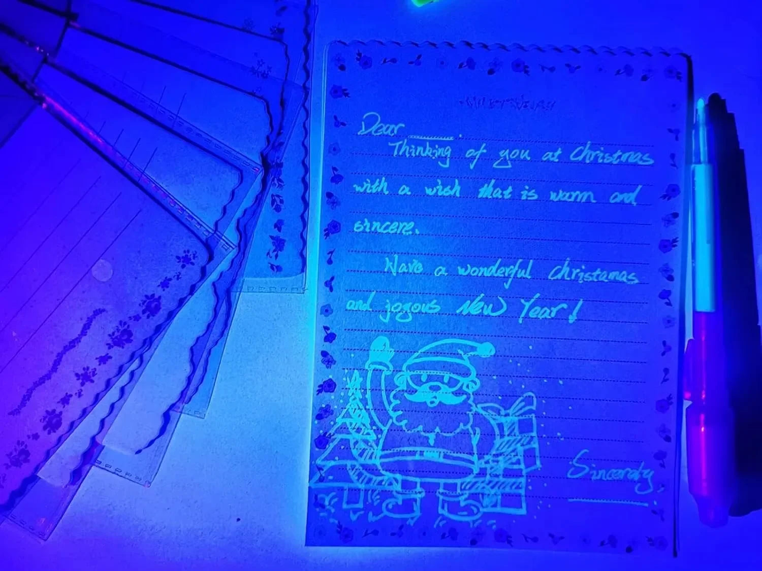 4-12pcs Invisible Ink Pen Spy Pen with UV Light Magic Marker for Secret Message Treasure Box Prizes Kids Party Favors Toys Gift