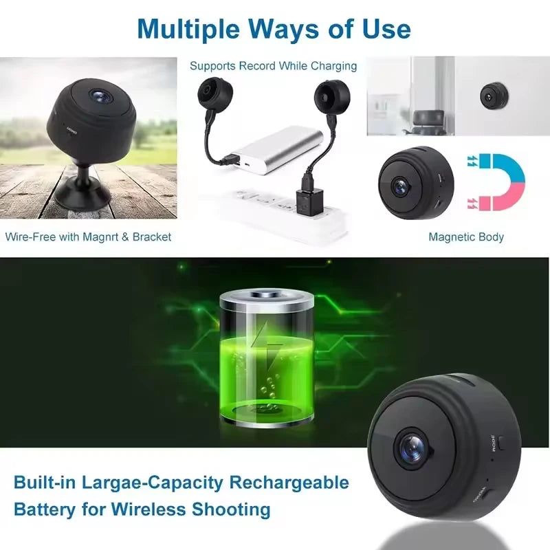 A9 Camera HD Wireless Network WIFI Home Camera Outdoor Sports Night Vision Infrared Camera Wifi Mini Cameras Smart Home