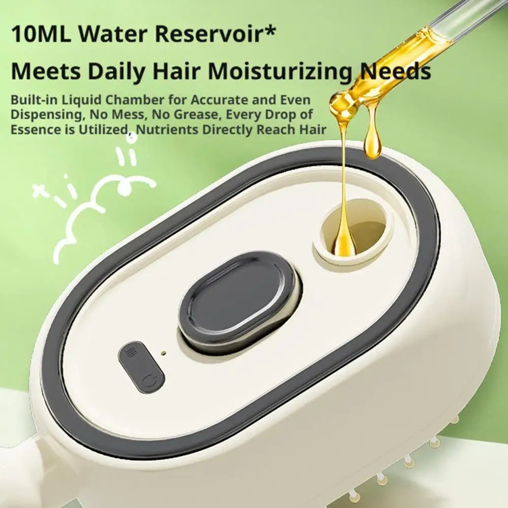 Electric Steam Brush with Water Spray Wet Electrics Hairbrush USB-C Charging for Detangling Smoothing Styling & Frizz Control